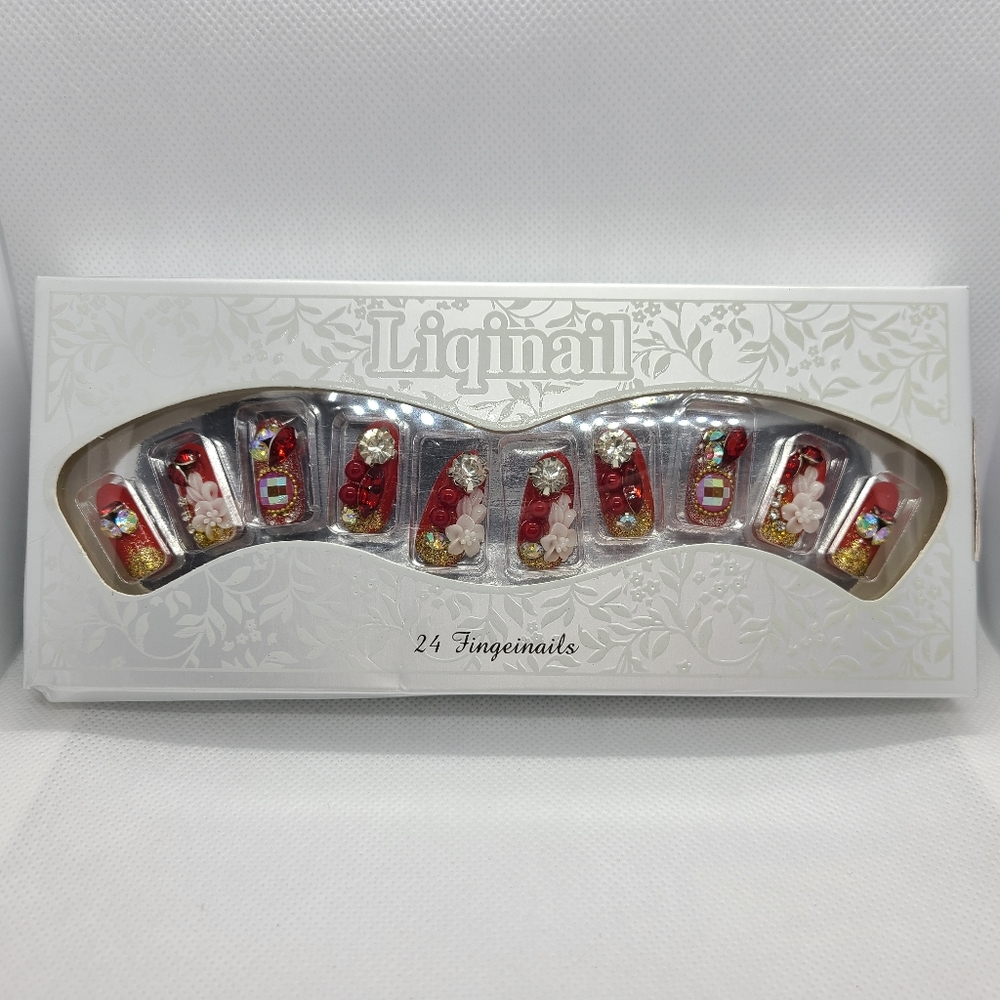 Woman press on nails